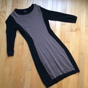 Mossimo Brown And Black Two Tone Fitted Dress XS